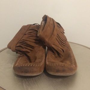 Tan booties